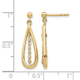 10k Diamond Teardrop Post Earrings